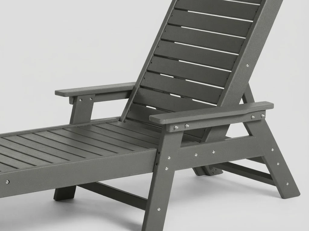 Classic HDPE Chaise Lounge 304 hardware
