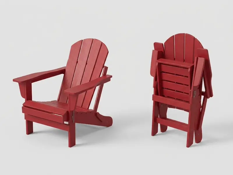 Wholesale HDPE Folding Adirondack Chair for Outdoor Patio, All-Weather Outdoor Furniture