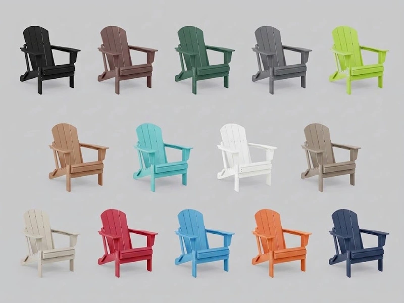 Custom HDPE folding Adirondack chairs options and wood-grain finishes