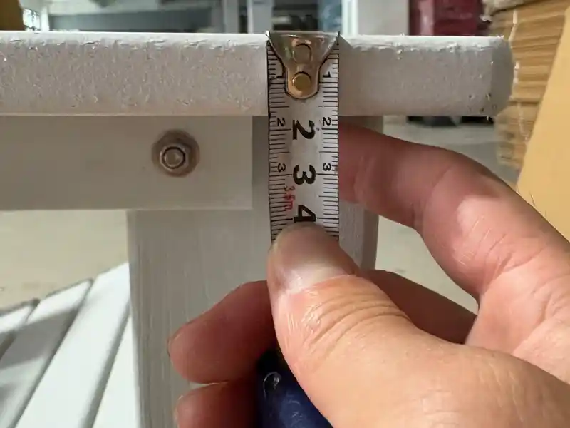Precision thickness measurement on chairs by HDPE patio furniture manufacturer QC team
