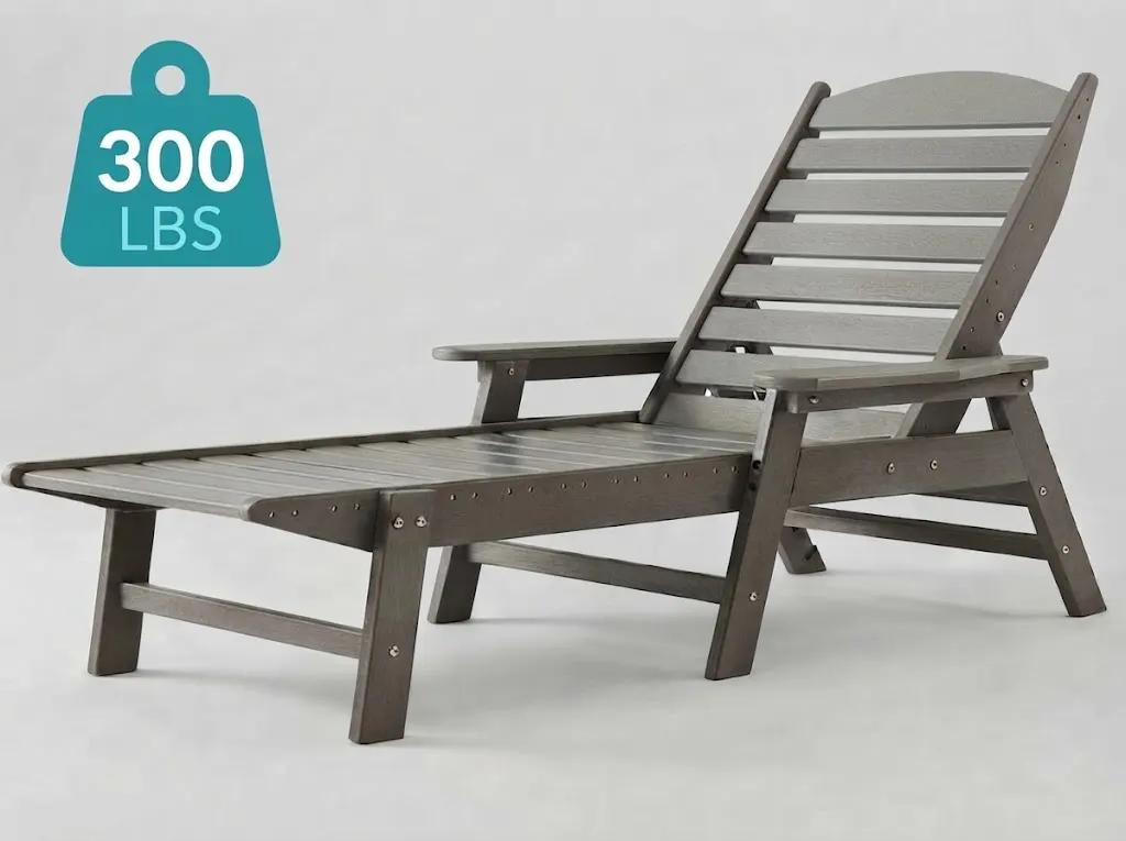Classic HDPE Chaise Lounge Specifications 300LBS